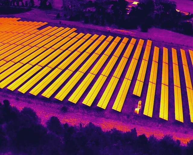 RAMS LLC Thermal Drone Image solar farm